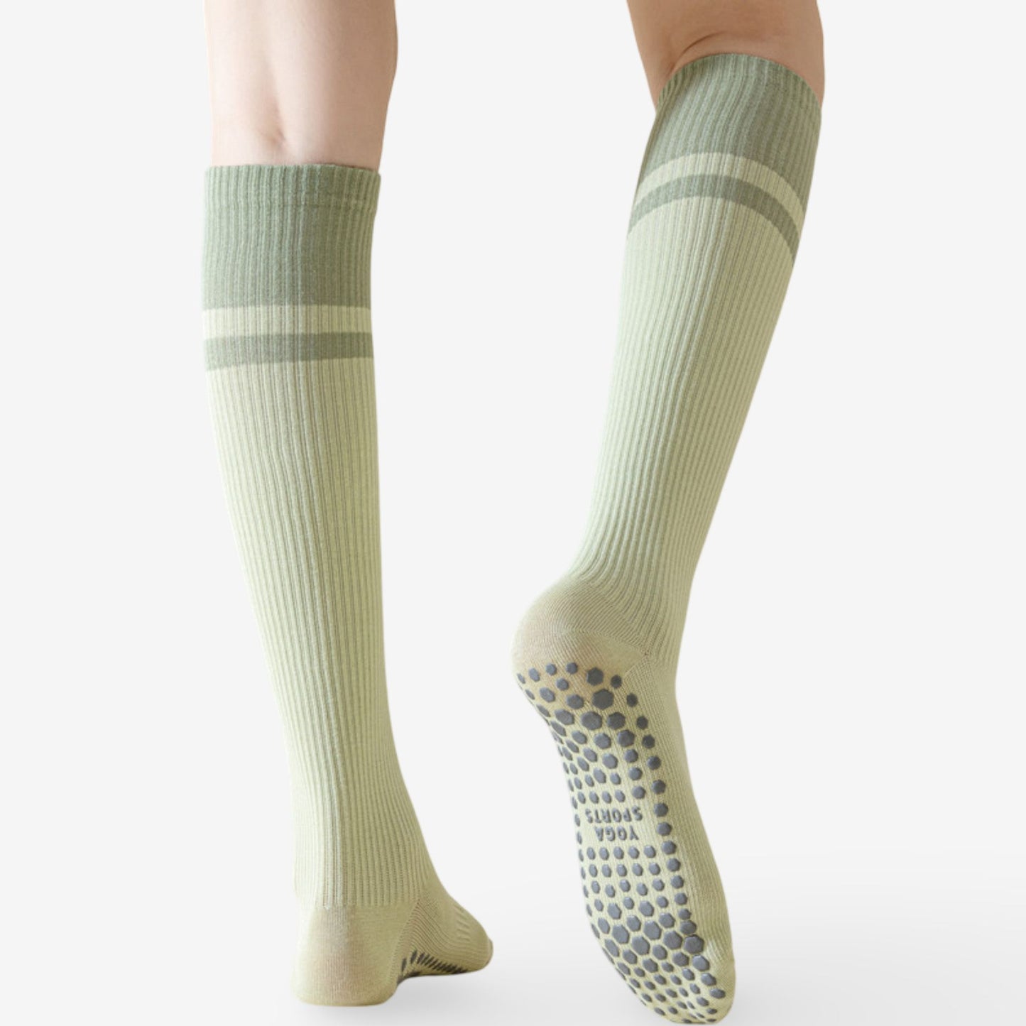 Colorblock Calf Compression Yoga Socks for Fitness and Pilates 3 Pack