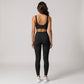 Wide Strap Sports Bra Scoop Neck High Impact Supportive Workout Yoga Gym Crop Top