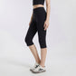 High Waist Capri Leggings with Wide Waistband Smooth Stretch Pull On Workout Yoga Pants