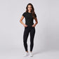 Short Sleeve Workout Top Crew Neck Fitted Activewear T Shirt Yoga Tee
