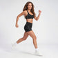 Padded Side Stripe Sports Bra Tank Top Scoop Neck Workout Yoga Crop Top