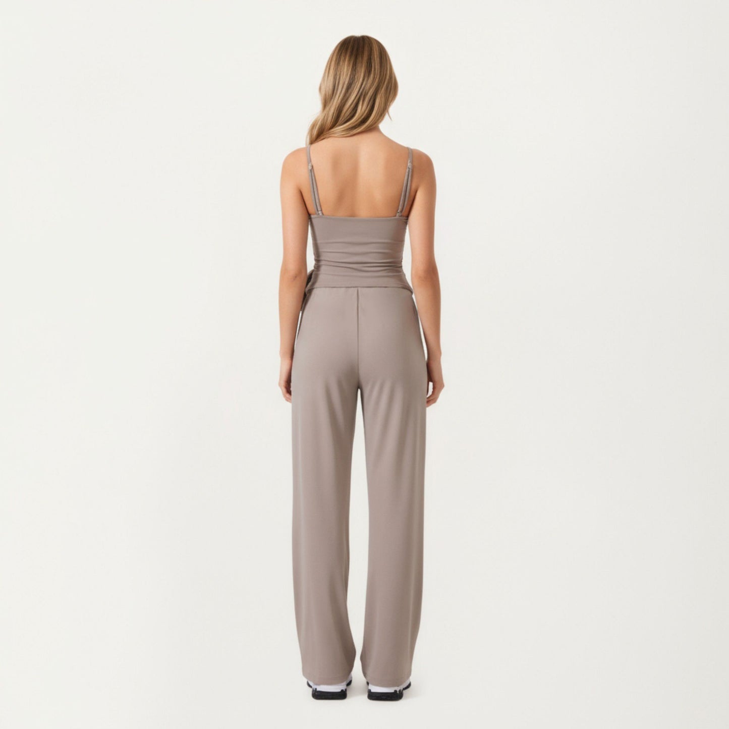 High Waist Drawstring Wide Leg Sweatpants with Relaxed Fit