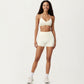 Halter Sports Bra with V Neckline and Smooth Stretch Fit