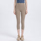 High Waist Capri Leggings with Wide Waistband Smooth Stretch Pull On Yoga Active Pants