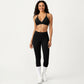 Triangle Sports Bra with Adjustable Cross Back Straps and Smooth Band