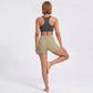 High Waist Workout Biker Shorts Wide Waistband Yoga Training Active Shorts