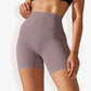 High Waist Seamless Biker Shorts with Compression Fit