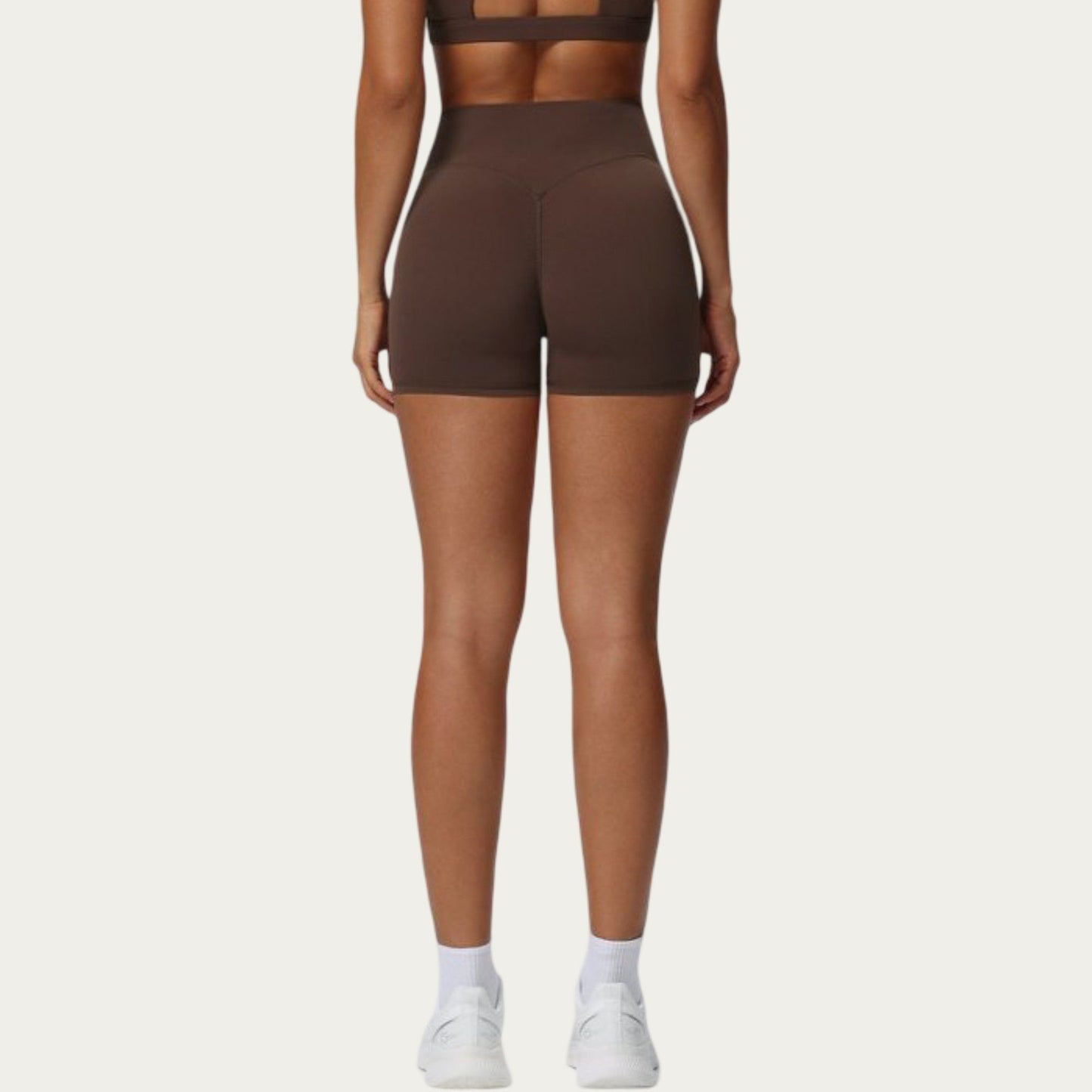 High Waist Biker Shorts with Smooth Stretch Knit Fabric