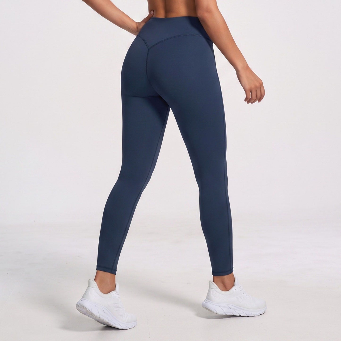 High Waist Full Length Workout Leggings with Contour Seams