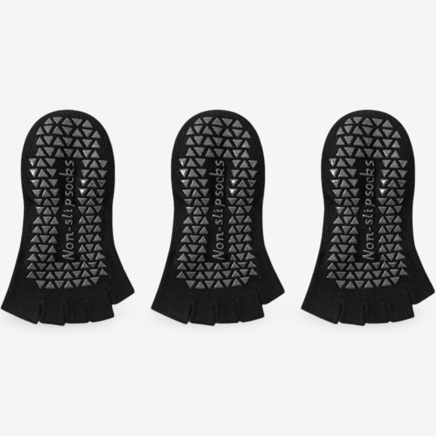 Toe Socks for Yoga Pilates Non-Slip Grip 3 Pack
