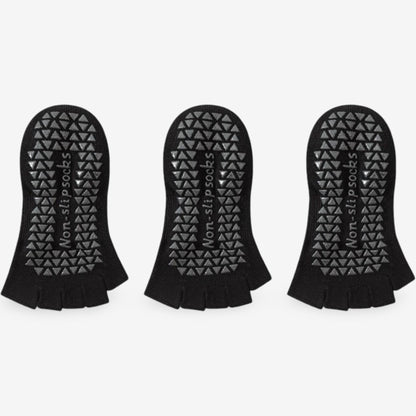 Toe Socks for Yoga Pilates Non-Slip Grip 3 Pack