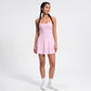Cami Strap Active Dress Scoop Neck Flared Skirt Workout Yoga Tennis Dress