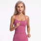 Racerback Workout Tank Top Scoop Neck Fitted Active Crop Top