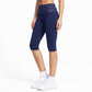 Polka Dot Foldover Waist Capri Leggings Fitted Cropped Yoga Pants for Gym Workouts Dance