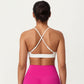 Triangle Sports Bra with Adjustable Cross Back Straps and Smooth Band