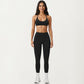 High Waist Leggings with Smooth Stretch Fabric and Curved Seam Detail