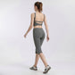 High Waist Capri Leggings with Wide Waistband Smooth Stretch Pull On Workout Yoga Pants