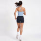 Padded Crisscross Back Longline Sports Bra Tank Top Scoop Neck Workout Yoga Crop Top
