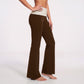 Foldover Waist Flare Yoga Pants Stretch Workout Pants