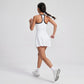 Contrast Trim Cami Tank Top Scoop Neck Sleeveless Workout Yoga Tennis Activewear Top