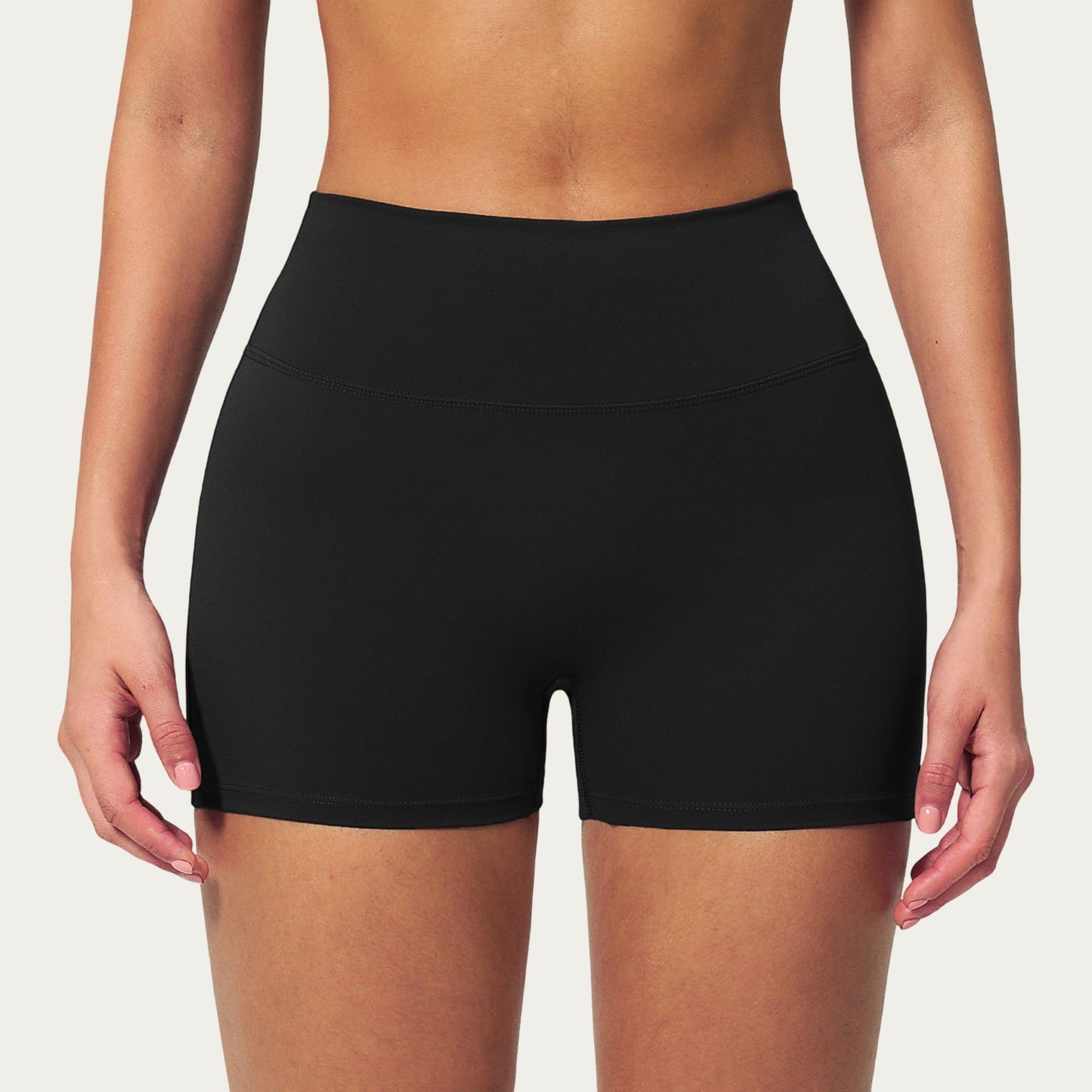 High Waist Mini Biker Shorts with Smooth Stretch Fabric and Supportive Fit