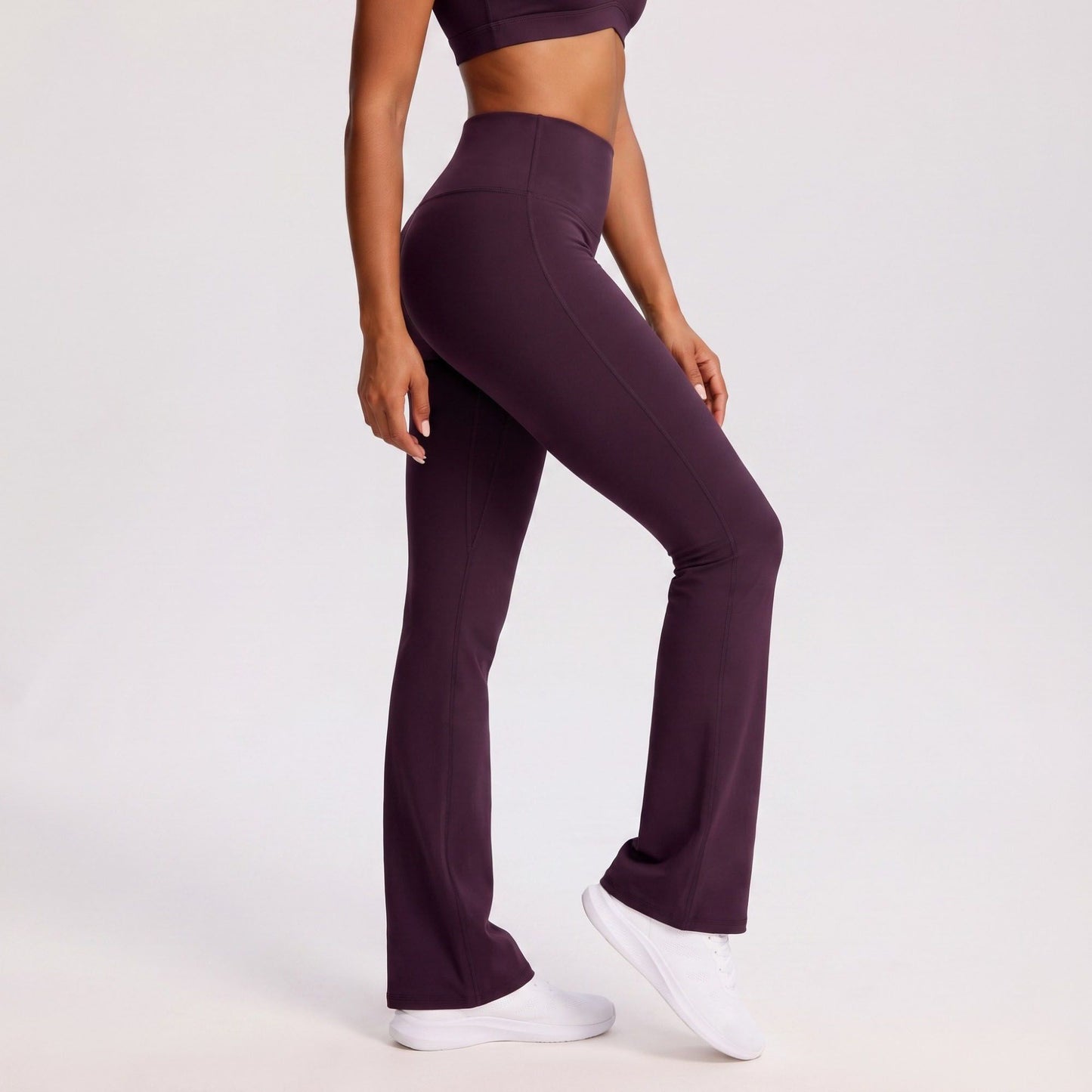 High Waist Scrunch Back Flare Leggings Stretch Yoga Pants