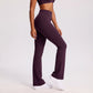 High Waist Scrunch Back Flare Leggings Stretch Yoga Pants