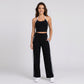 Padded Halter Sports Bra Tank Top Contrast Trim Workout Yoga Crop Top