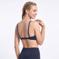 Layered V Neck Sports Bra Double Strap Workout Top