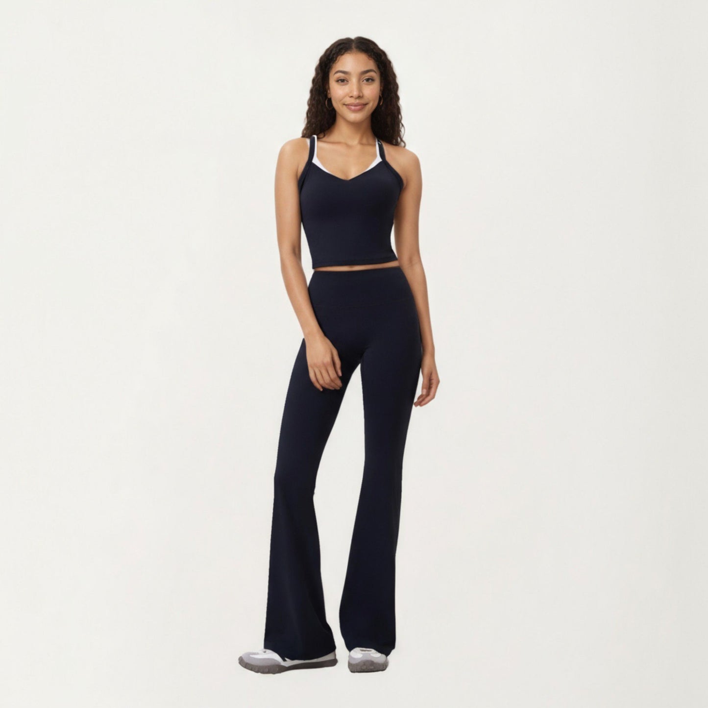 High Waist Flare Sweatpants with Seamless Stretch Fit