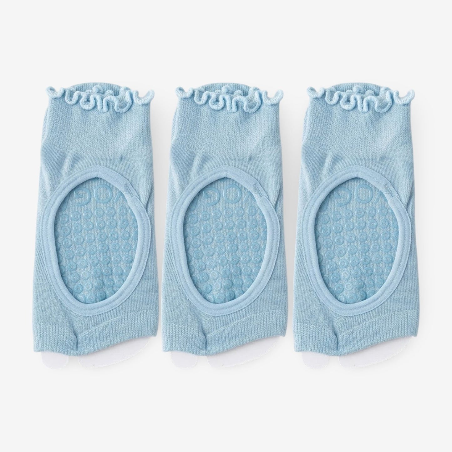 Candy Color Open-Back Yoga Socks for Women, Non-Slip Pilates & Indoor Exercise 3 Pack