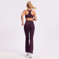 High Waist Scrunch Back Flare Leggings Stretch Yoga Pants