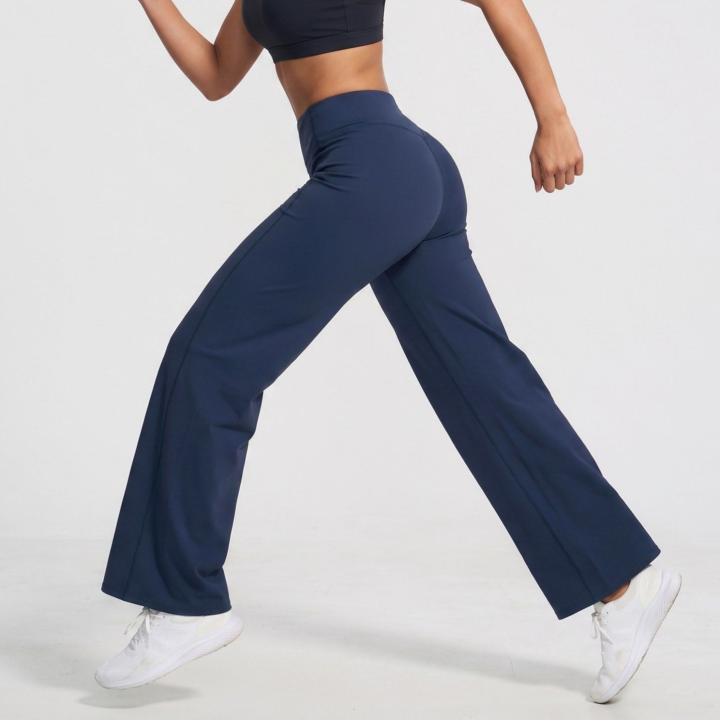 High Waist Wide Leg Yoga Pants Stretch Workout Pants