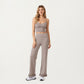 High Waist Wide Leg Sweatpants with Ruffle Hem Detail
