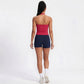 Padded Halter Wrap Front Longline Sports Bra Tank Top Workout Yoga Crop Top