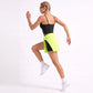 V Neck Longline Sports Bra Adjustable Strap Workout Crop Top