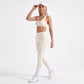 Cross Back Sports Bra Scoop Neck Workout Top