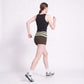 Striped Foldover Waist Fitted Athletic Shorts for Workouts Running and Everyday Activewear