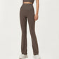 High Waist Flare Sweatpants with Slim Fit Stretch Fabric