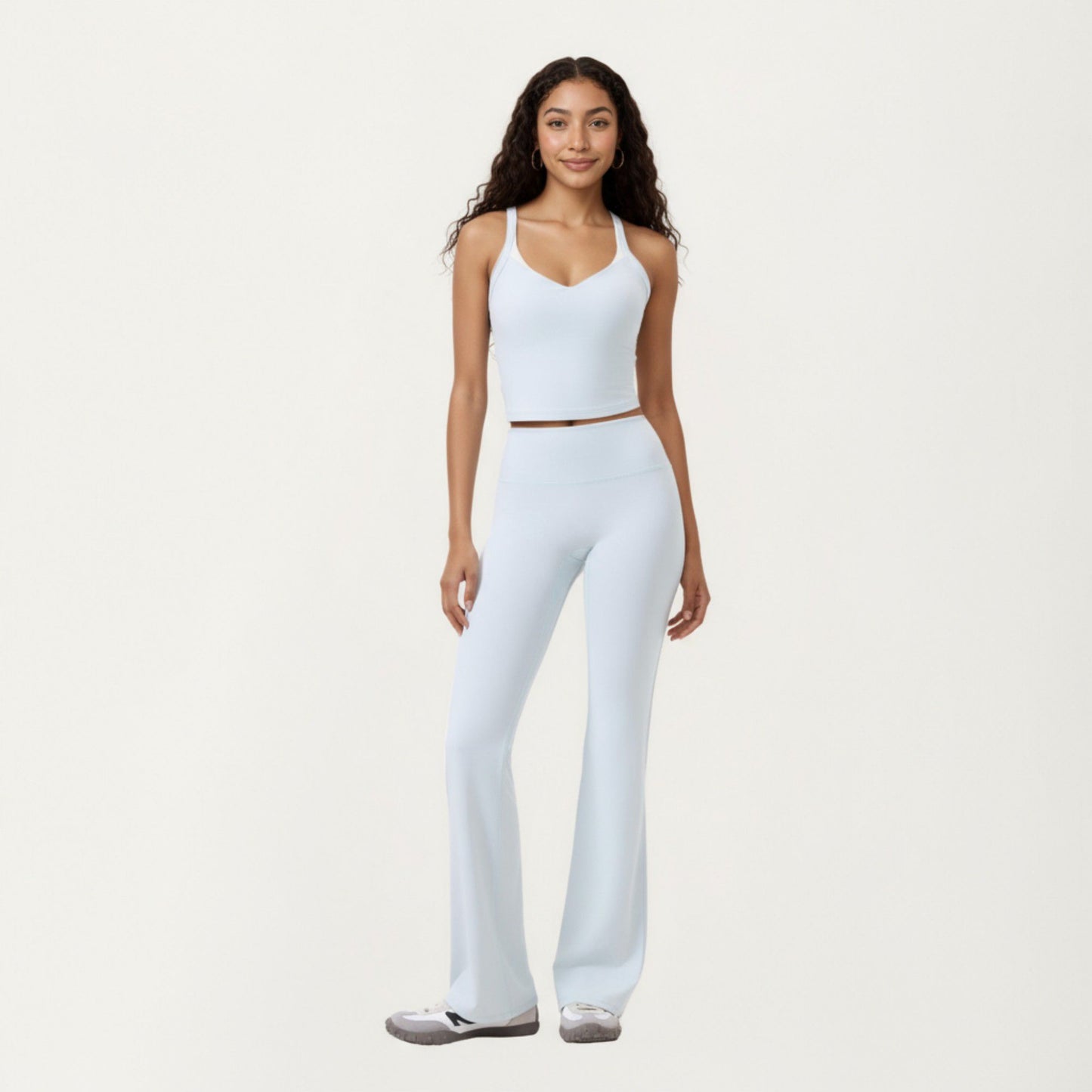 High Waist Flare Sweatpants with Seamless Stretch Fit