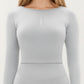 Seamless Long Sleeve Cropped Top with Thumbhole Cuffs and Fitted Waistband