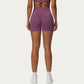 High Waist Biker Shorts with Smooth Stretch Knit Fabric
