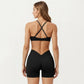 Strappy Sports Bra with Crisscross Back and Smooth Stretch Fit