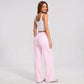 High Waisted Wide Leg Yoga Pants Loose Fit Workout Lounge Pants
