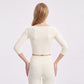 Off Shoulder 3/4 Sleeve Crop Workout Top