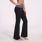Foldover Waist Flare Yoga Pants Stretch Workout Pants