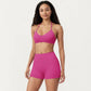 Halter Sports Bra with V Neckline and Smooth Stretch Fit