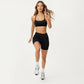 Strappy Sports Bra with Crisscross Back and Smooth Stretch Fit