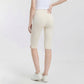 High Waist Capri Leggings with Side Slit Hem Smooth Stretch Pull On Workout Yoga Pants