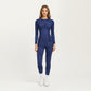 Long Sleeve Seamless Compression Top with Contoured Mesh Detailing
